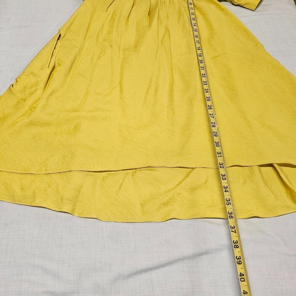 Gracia A-line Lagenlook Layered Short Dress Women Size S Mustard - Picture 7 of 10